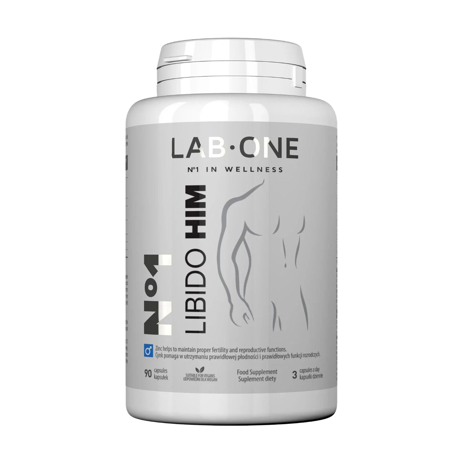Чоловічий комплекс для лібідо Lab One N1 Libido Him, 90 капсул